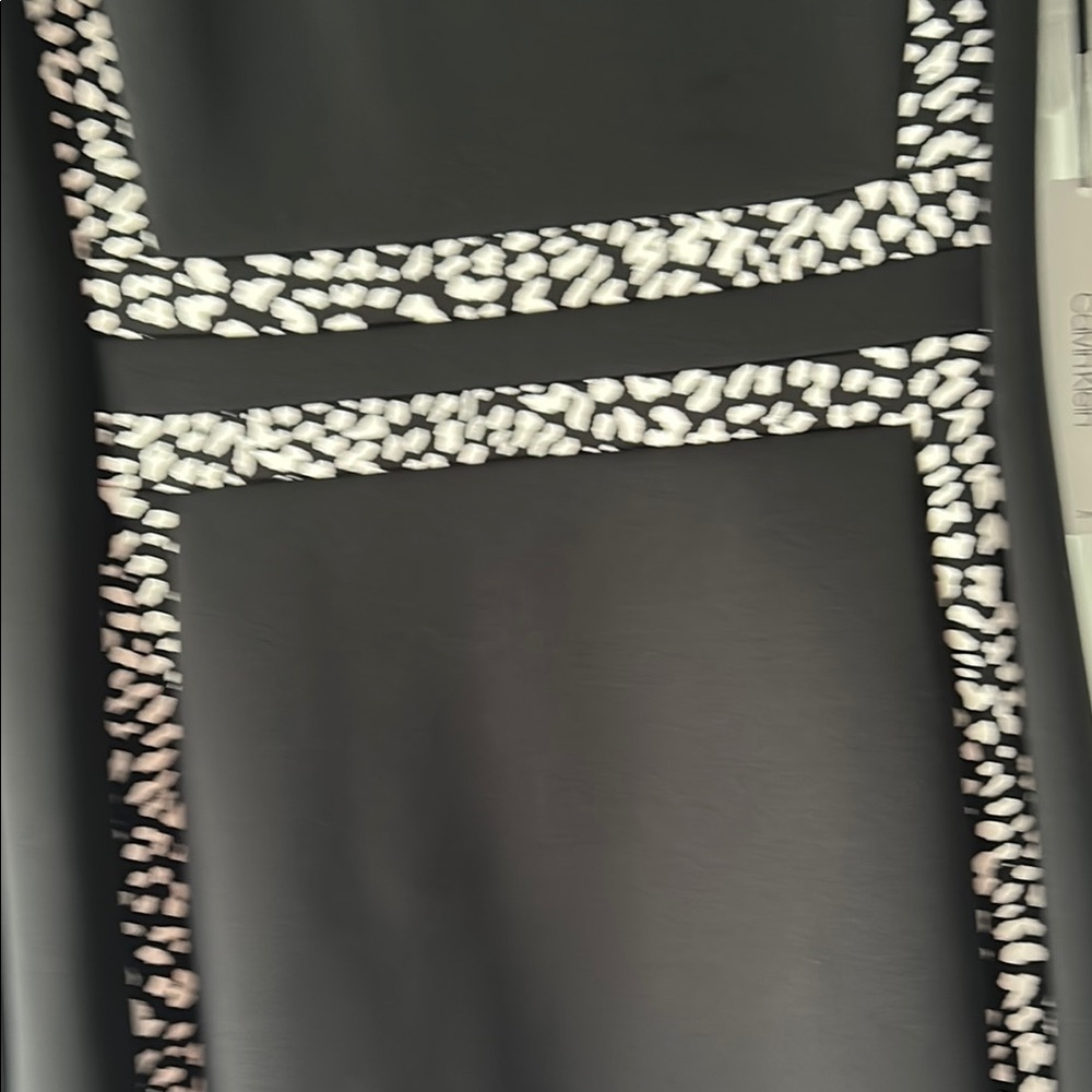 Black Dress with White Pattern Accents-scuba dress by Calvin Klein